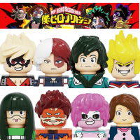 8PCS My Hero Academia Midoriya Izuku All·Might Bakugou Japanese Anime Mini Man Figure Minifigs Figurine Building Blocks Bricks