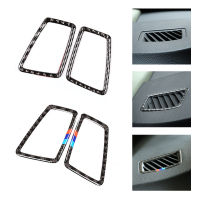 2Pcs รถคาร์บอนไฟเบอร์เครื่องปรับอากาศ Vent Air Outlet สำหรับ BMW 3 Series E90 E92 E93 2005 - 2010 2011 2012 Lhdrhd