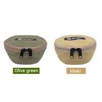 Qvien Sierra Cup Bowl Storage Bag กระเป๋าใส่ของบนโต๊ะอาหารกระเป๋าเดินทาง-สีเขียว/สีกากี