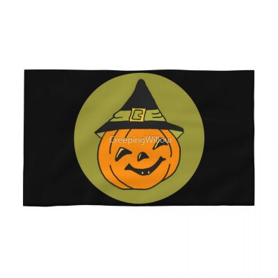 【jw】❏☬  Jack O Lantern Pumpkin 40x70cm Face Microfibre Fabrics for