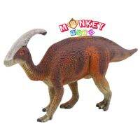 Monkey Toys - โมเดล ไดโนเสาร์ Parasaurolophus น้ำตาล ขนาด 19.00 CM (จากหาดใหญ่)