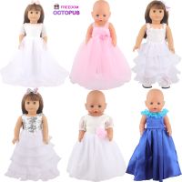 43cm New Baby Born Doll Wedding Dress Clothes Fashion Doll Princess Skirt Accessories For American 18 Inch GirlDIYOG Doll Toy