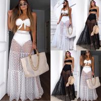 Hang Qiao Womens Fashion Beach Dress Bikini Cover Up Skirt Dress Chiffon Sarong Swimwear Beach Wrap Skirt