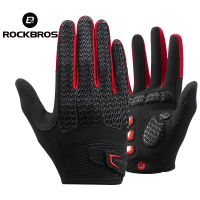 ROCKBROS windproof ถุงมือขี่จักรยานหน้าจอสัมผัสขี่ MTB จักรยานจักรยานถุงมือความร้อนที่อบอุ่นรถจักรยานยนต์จักรยานถุงมือ