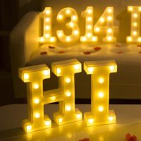 【YF】 Wedding Letters Alphabet Lights Number Lamp Night for Kid Bedroom letras decorativas