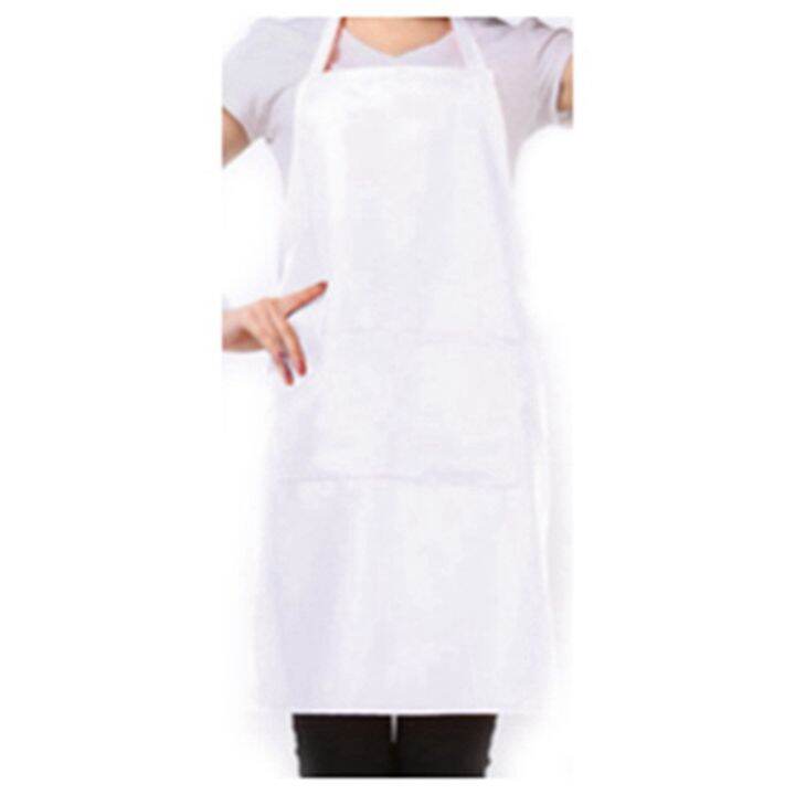 2x-bib-apron-with-pockets-thicken-cotton-polyester-blend-cooking-kitchen-restaurant-white