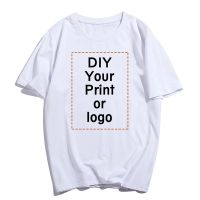 Customized Printed fashion T shirt Harajuku Women Top DIY Your Like Photo or Logo White T-shirt Fashion Custom Female To