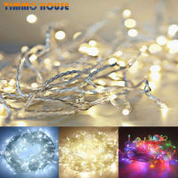 [Timmo House]1M-10LED/2M-20LED แบตเตอรี่ดำเนินการ String ไฟตกแต่งต้นคริสต์มาส Xmas Party Room กลางแจ้ง Fairy Decor โคมไฟสีตกแต่ง Y04