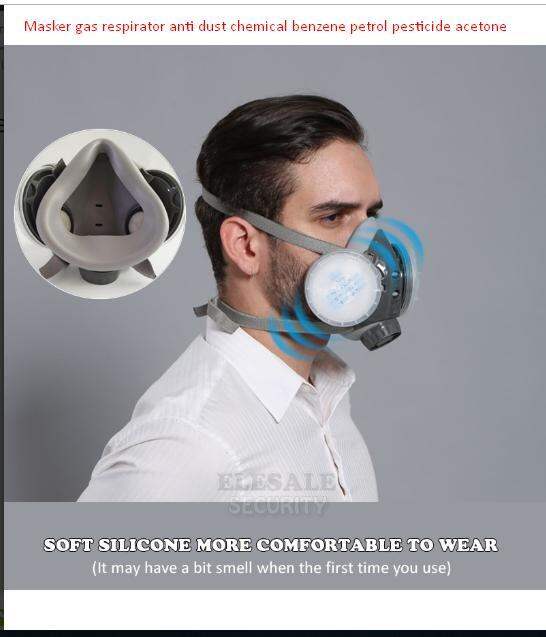 Masker gas respirator anti dust chemical benzene petrol pesticide acetone Lazada Indonesia