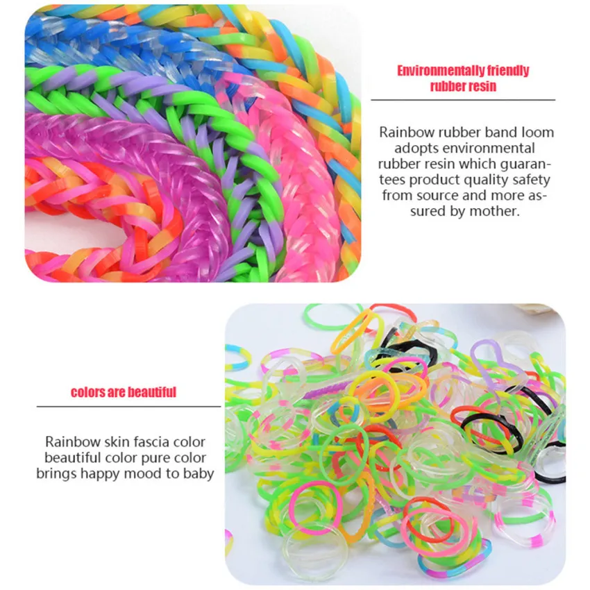Multicolour Rubber Bands Set 1500 Colorful Rubber Band Kit Refill