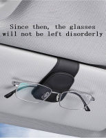 Car Auto Sun Visor Glasses Sunglasses Clip Card Ticket Holder Stand Fastener Pen Case leather Eyeglasses Car Accessories