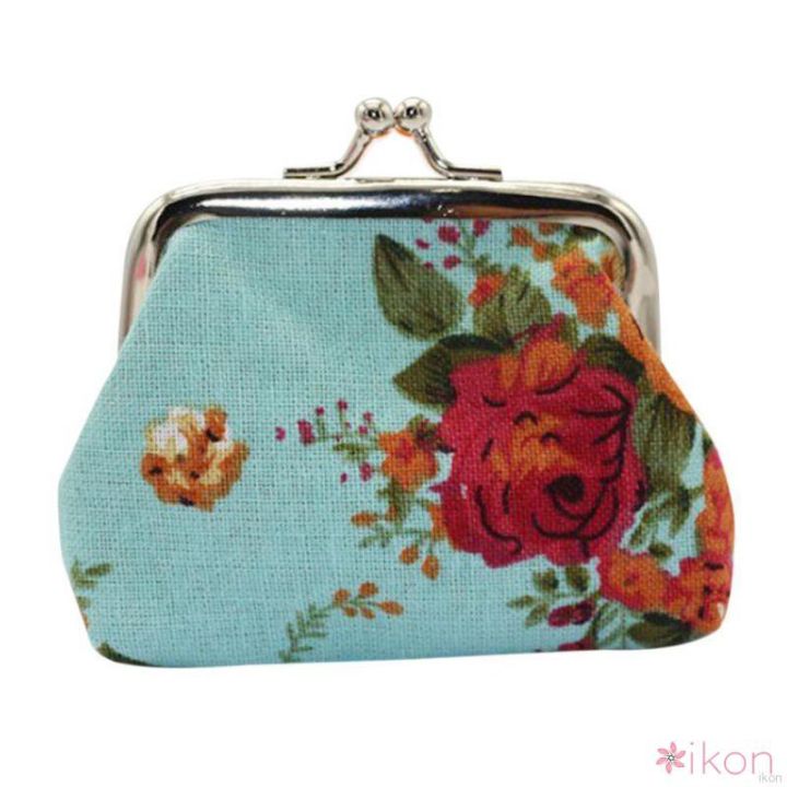 กระเป๋าสตางค์-พิมพ์ลายดอกกุหลาบ-สำหรับผู้หญิง