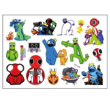 10PCS roblox Tattoo Sticker Puppy Toys Waterproof tattoo sticker