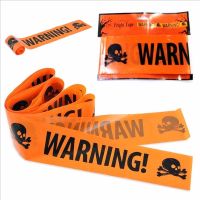 【LZ】✧▤  Plastic Skull Head Warning Line para decoração de Halloween balões de bruxa fita adesiva suporte para janela 1PC novo