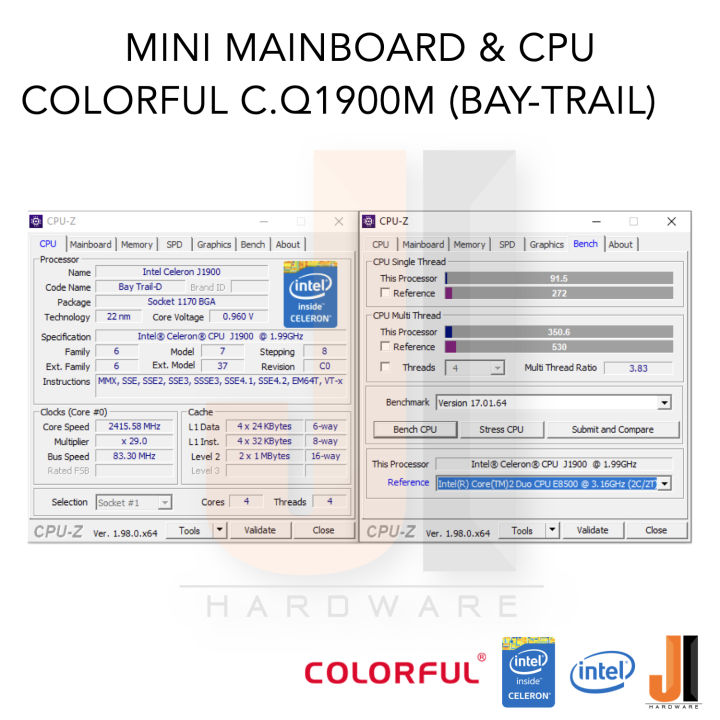 mainboard-with-cpu-colorful-c-q1900m-bay-trail-cpu-intel-celeron-j1900-2-0-2-42ghz-4-cores-4-threads-10-watts-tdp-pas-sive-cpu-cooler-สินค้ามือสองสภาพดีมีฝาหลังมีการรับประกัน