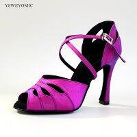 hot【DT】 YSWEYOMIC Latin Shoes Small Toe Cationic Chameleon Flash Bachata