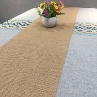 【cw】 Vintage Natural Burlap Jute Linen New Year Table Runner Crochet For Wedding 275cmx30cm Christmas Dining Room Party Decorations !