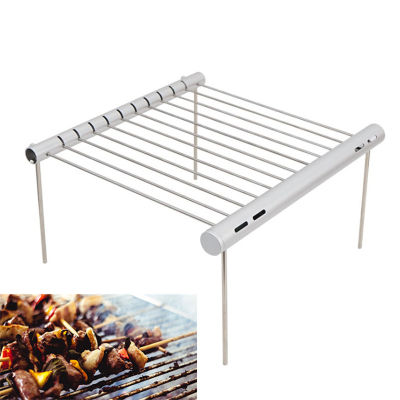 2021 New Portable Camping Grill Stainless Steel BBQ Grill Non-stick Surface Folding Barbecue Grill Outdoor Camping Picnic Tool