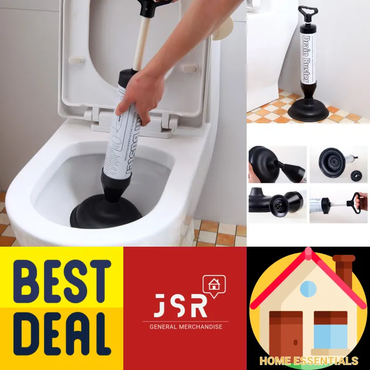 ORIGINAL Drain Buster Toilet Bowl Plunger Suction Clog Remover Drain Sink Bathtub Kitchen