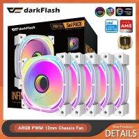 【hot】☢☃ Darkflash INF24 120mm Rgb 3 5V Sync Argb 4 Pwm Fans for Desktop