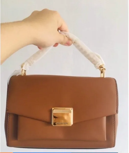 Authentic Michael Kors Lita Medium Leather Crossbody Bag + cossbody bag