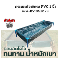 กะบะปลูกผักสำเร็จรูป พร้อมโครง PVC 1 นิ้ว ขนาด 42x120x20 cm