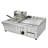 Counter top griddle 2 in 1 Electric Griddle with Fryer commercial griddle electric