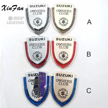 1 x ABS SUZUKI S Logo Car Auto Steering Wheel Emblem Badge Sticker Decal  Replacement For SUZUKI