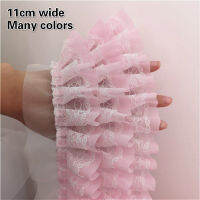 Trend Many Colors Three-layer Chiffon Mesh Tulle Lace Trim Fabric DIY Doll Skirt Cuffs Curtain Edge Sewing Accessories Material