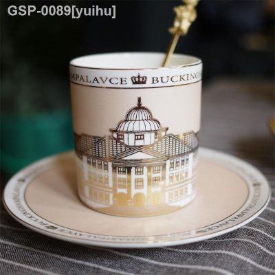 ณฑ์ทหาร Yuihu Criativo Copo De Café Cerâmica Porcelana Dourada Xíchá Conjunto Copos Alta Qualidade
