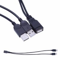 【In-Stock】 C&amp;T e-MartMall USB 2.0ชนิด A 1ถึง2ตัวผู้ Y-Splitter ซิงค์ชาร์จไฟข้อมูลสายพ่วง