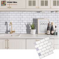 Vividtiles Big Size 12x12 Inch Self Adhesive Wallpaper 3D Peel and Stick Wall Tiles for Kitchen amp; Bathroom Backsplash - 1 Sheet