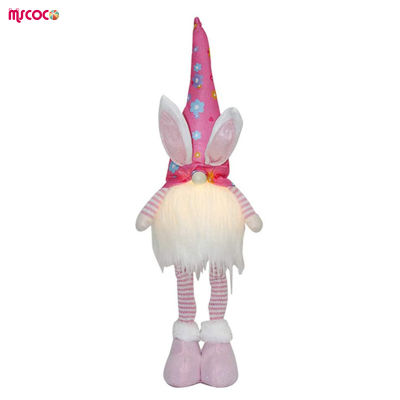 MSCOCO ตุ๊กตากระต่ายยืนการออกแบบที่ไม่เหมือนใครไฟ LED และขนาดพอดีของเล่นเด็กเอลฟ์ของขวัญอีสเตอร์