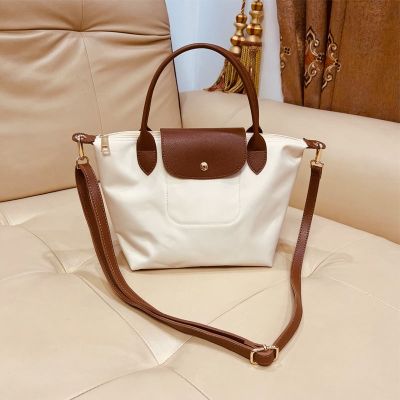 ¤∈ French New Product Hualongchamp Nylon Messenger Dumpling Bag Womens Fashion Simple Large Capacity One Shoulder Portable Tote Bag Trendy
