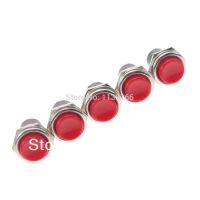 Red Hole 16mm 2 Pin SPST ON (OFF) 3A 125VAC NC Momentary Push Button Switch