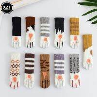 4Pcs Table And Foot Cover Knitted Socks Claw Mute Wear-resistant Non-slip suitable for circumference 6-17cm