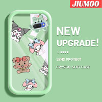 JIUMOO เคสสำหรับ OPPO A3s A12E A5 Realme C1 Realme 2ชิ้นเคสนิ่มรูปการ์ตูนหมีน้อยน่ารักและกระต่ายน้อยเคสกันกระแทกกรอบกล้องเคสใส่ Tpu น่ารัก