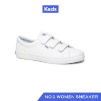 KEDS รองเท้าผ้าใบหนัง แบบสวม รุ่น TIEBREAK LEATHER สีขาว ( WH57616 )