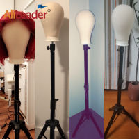 Alileader 125Cm6ใหม่4ซม. ขาตั้งกล้องวิกที่วางวิกผมพร้อมหุ่นนางแบบหุ่นหัวผ้าใบขาตั้งสามขาแบบปรับได้ตั้งเป็นชุดทำวิกของขวัญ