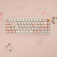 PBT Kawaii Cat Keycap สีย้อม-SUB XDA โปรไฟล์น่ารักสุนัขกุญแจหมวกสีสันสดใสแบบมินิมอลสำหรับคีย์บอร์ดแบบกลไก