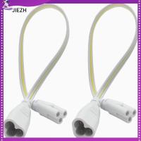 JIEZH 2pcs ทองแดงทองแดง สายไฟเชื่อมต่อหลอดไฟ LED 3Pin สีขาวขาว .ค่าาาท่อ LED แบบบูรณาการสามหลุมเสียบลวด แบบพกพาได้ พลาสติกพีวีซีพลาสติก T5ท่อต่อสายไฟต่อชายและหญิง อุปกรณ์สำหรับช่างไฟฟ้า