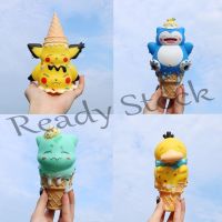 【hot sale】 ﹊♈❄ B09 Anime Pokemon Pikachu Psyduck Snorlax Bulbasaur Pvc Figure Cartoon Cute Ice-cream Cone Action Figure Collection Model Toys