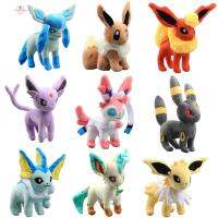 ปิกาจูสัตว์ยัดนุ่น Avaporeon Umbreon Jolteon Eevee ตุ๊กตาหนานุ่มตุ๊กตาโปเกมอนใบไม้ตุ๊กตาหนานุ่ม