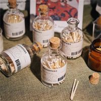 New Matches Cotton Swab Bedroom Transparent Glass Scented Candle Match Bottle Storage Bottle Diffuse Empty Bottle