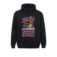 With Jesus In Her Heart And German Shepherd T Shirt Women Hoodie Cheap Long Sleeve Design Women Hoodies Sportswears Labor Day Size Xxs-4Xl