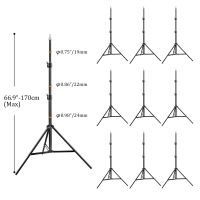 ขาตั้งขาตั้งกล้องแบบเบา170/190ซม. สำหรับถ่ายภาพสตูดิโอซอฟต์บ็อกซ์พื้นหลังกล้องถ่ายรูปไฟสตูดิโอวิดีโอ