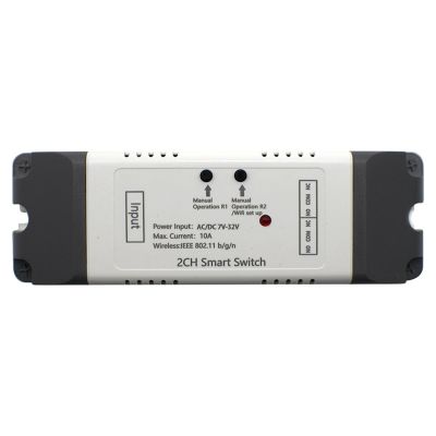 EWeLink Wifi 2CH Switch Module Smart Home Automation Motor Switch 2 Channel Remote Control Relay AC/DC 7-32V WiFi Only