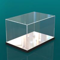 Clear Mirror Acrylic Display Case for Collectibles/Anime Figures/Toys/Car Model/Doll,Countertop Storage Box Dustproof Showcase