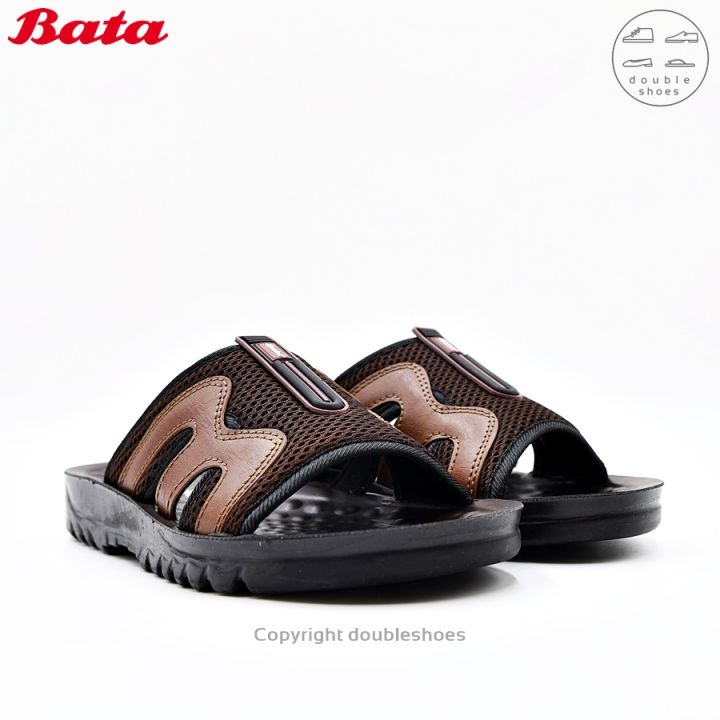 bata-รองเท้าแตะแบบสวม-ผ้าระบายอากาศ-พื้นปุ่มนวด-สีดำ-น้ำตาล-ไซส์-6-11-รหัส-869-6418-869-4418