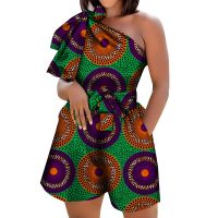 [COD] 1 piece of African ethnic batik printing jumpsuit sleeveless